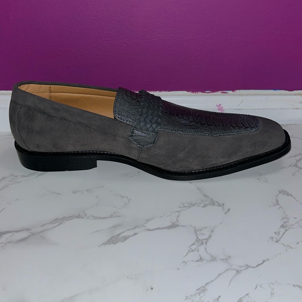 NWOT MENS Antonio Cerrelli Elite Gray Formal Shoes - Picture 6 of 13